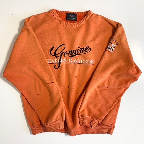 Harley-Davidson Sweaters - Vintage distressed Harley-Davidson crew neck